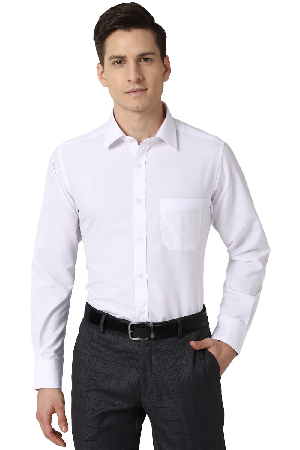 Peter England Men's Solid Regular Fit Shirt
