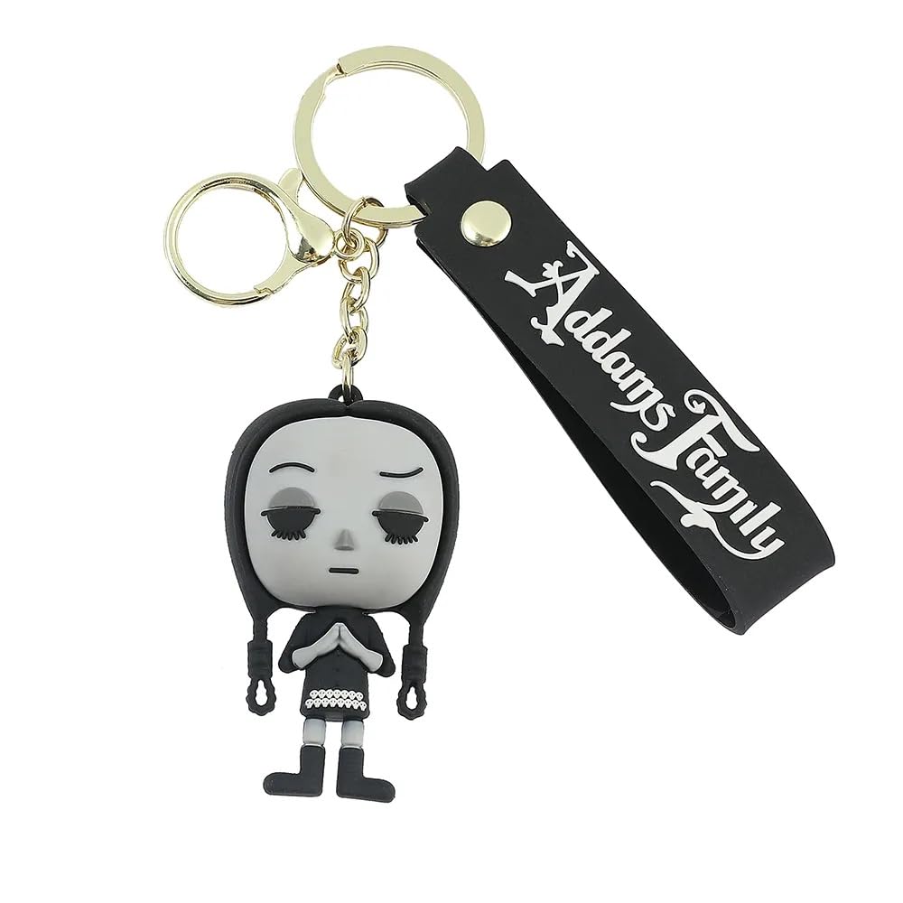 EZB Addams Family Horror Keyrings | Gift idea for Men Women Boys & Girls | Quirky Keychains