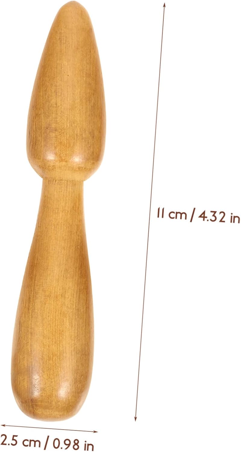2pcs Stick Wood Thai Massage Acupressures Massage Pen Massage Rod Body Massage Stick Point Massager Under Eye Massager Guasha Stone Back Feet Relaxant Handheld Wooden