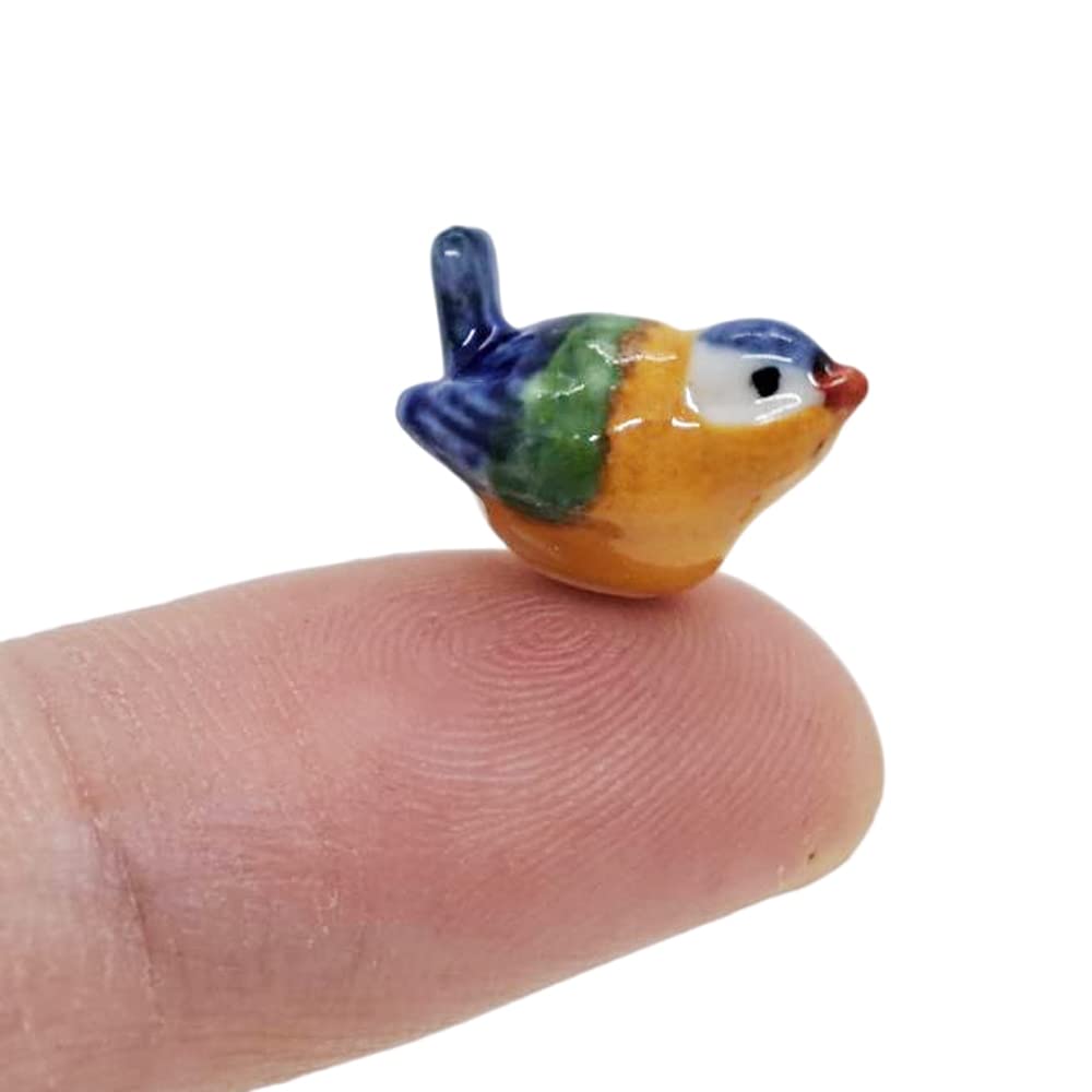 Domek dla lalek miniatury ceramiczne dziecko niebieski ptak FIGURKA zwierzęta wystrój autorstwa ChangThai Design