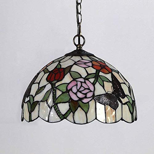 Lustres continental rétro de mode papillon en verre pour chambre E27