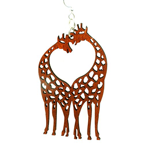 Green Tree"Giraffe" Renewable Natural Wood Earrings2