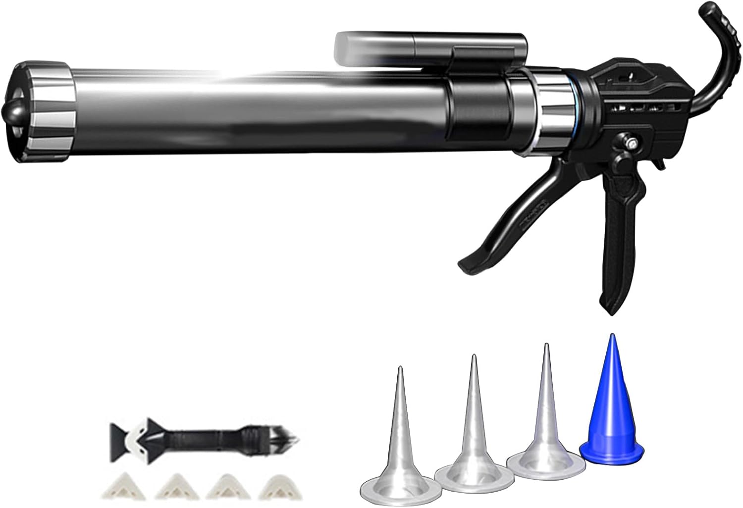 Ergonomic Silicone And Acrylic Applicator With Adjustable Pressure Cartridges For Industrial Projects