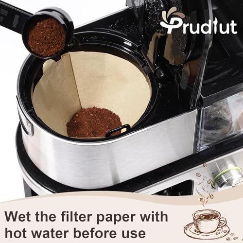 Image of 100 Count #4 Cone Coffee Filters 8-12 Cup Compatible with Ninja Maker | Unbleached, Disposable, Natural Wood Pulp Coffee Filters Compatible with Ninja, Pour Over and Drip Coffee Maker