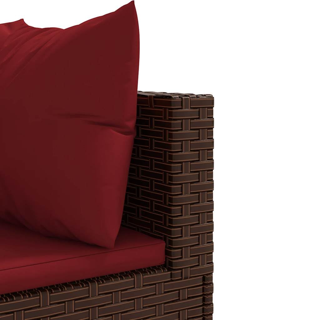 vidaXL 6-cz zestaw wypoczynkowy do ogrodu, poduszki, brązowy rattan PE, sofa do ogrodu, wypoczynek ogrodowy, meble wypoczynkowe do ogrodu
