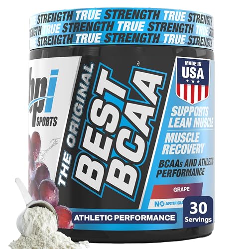 BPI Sports Best BCAA Powder - Muscle Recovery Support - Branched Chain Amino Acids | Building Blocks of Protein and Muscle - Post Workout Recovery – Hydration - Grape, 30 Servings