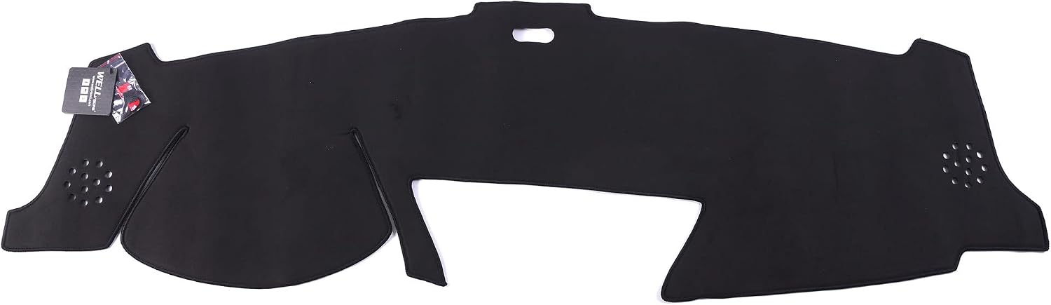 WellVisors Black Suede Dash Mat Dashboard Cover Compatible with BMW 2012-2015 X1 E84 3-777BM021