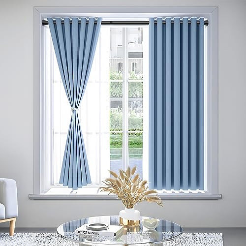 Image of AIZESI Black Spring Tension Curtain Rods 28 to 48 Inch, Adjustable Curtain Rods No Drilling, Expandable Spring Curtains Rod, Non-slip Shower Curtain Rod for Bathroom Closet Doorway (7 /8 inch Diameter)