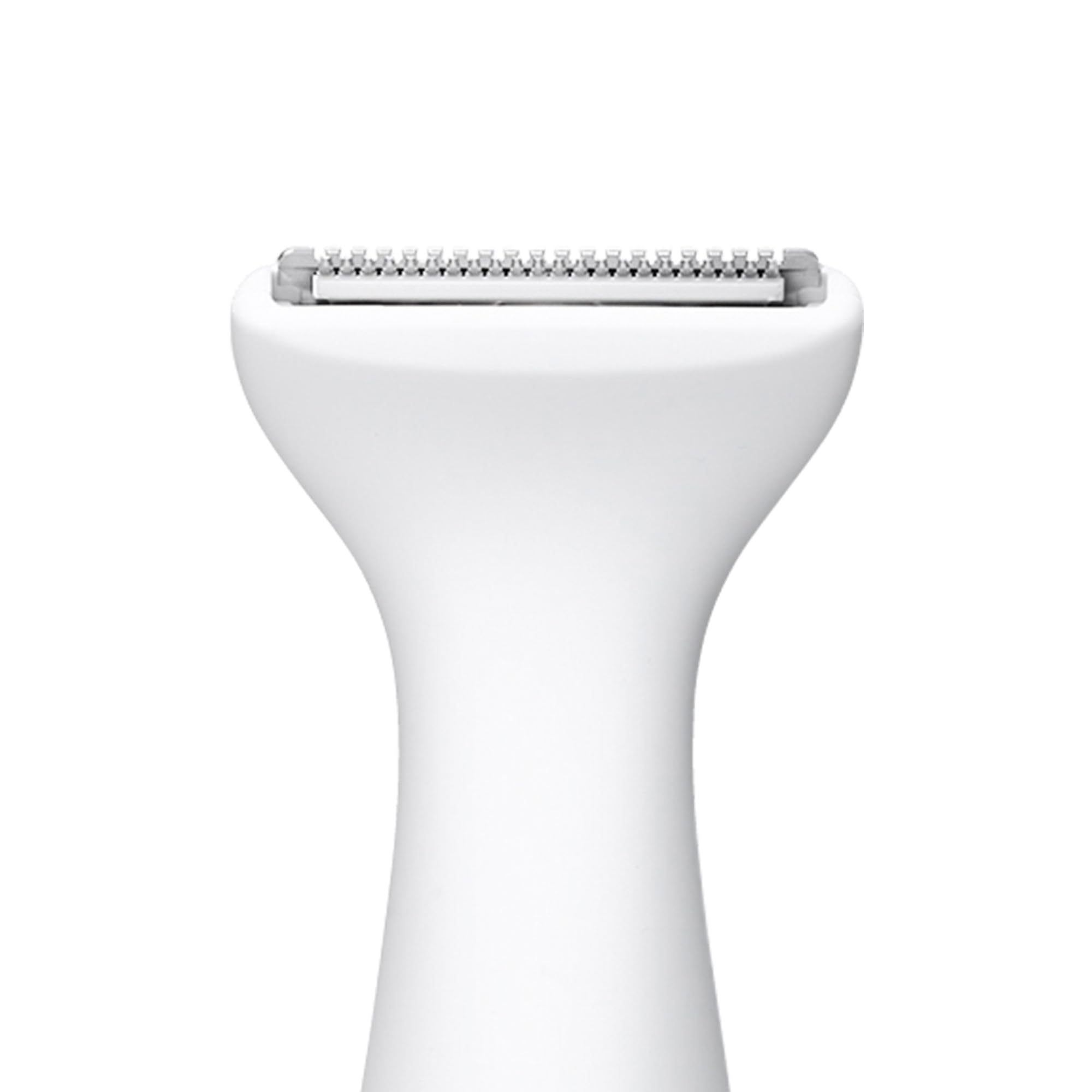 Panasonic Bikini Trimmer and Shaver for Women with 4 Attachments for Fast Easy Gentle Grooming in Intimate Areas, Use Wet/Dry, Electric Razor, Battery-Operated – ES-WV62-H (White/Silver)