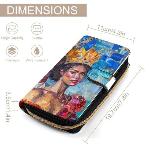 Sexy King Couple Painting Unisex Wallet Cute Elegant Long Slim Card Holder Case Minimalist Coin Purse Clutch Wallets2