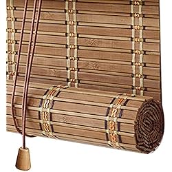 Persianas Leroy Merlin Persianas Enrollables de Bambú Natural,Estores de Bambú para Exteriores,Cortinas Opacas para Ventanas,Persianas de Madera Privacidad Protección para Pabellón Baño de Oficina (70x100cm/28x39in)