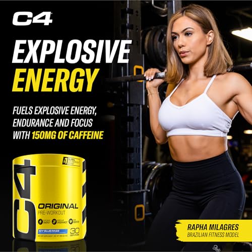 image for Cellucor C4 Original Pre Workout Powder ICY Blue Razz | Vitamin C for 