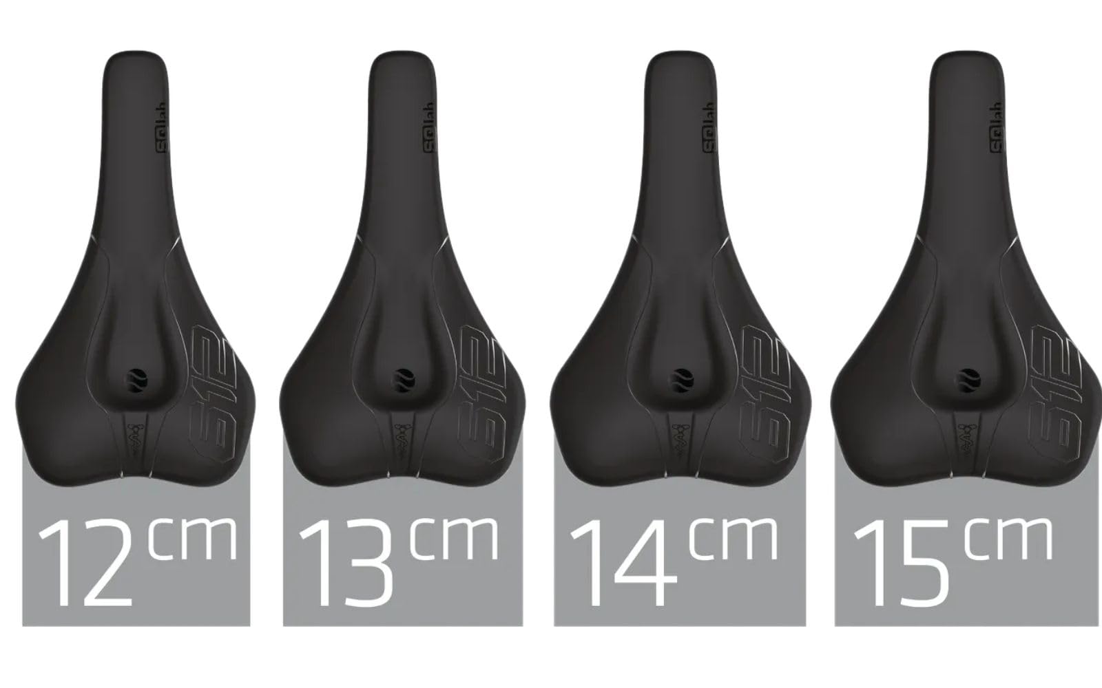 612 Ergowave Carbon, Road & MTB Race siodełko rowerowe SQlab, czarne, 14 cm