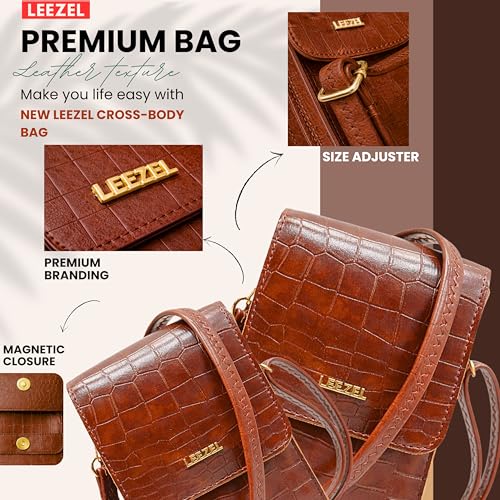 Image of LEEZEL Women's Girls Wallet Sling Bag for Mobile Cell Phone Holder