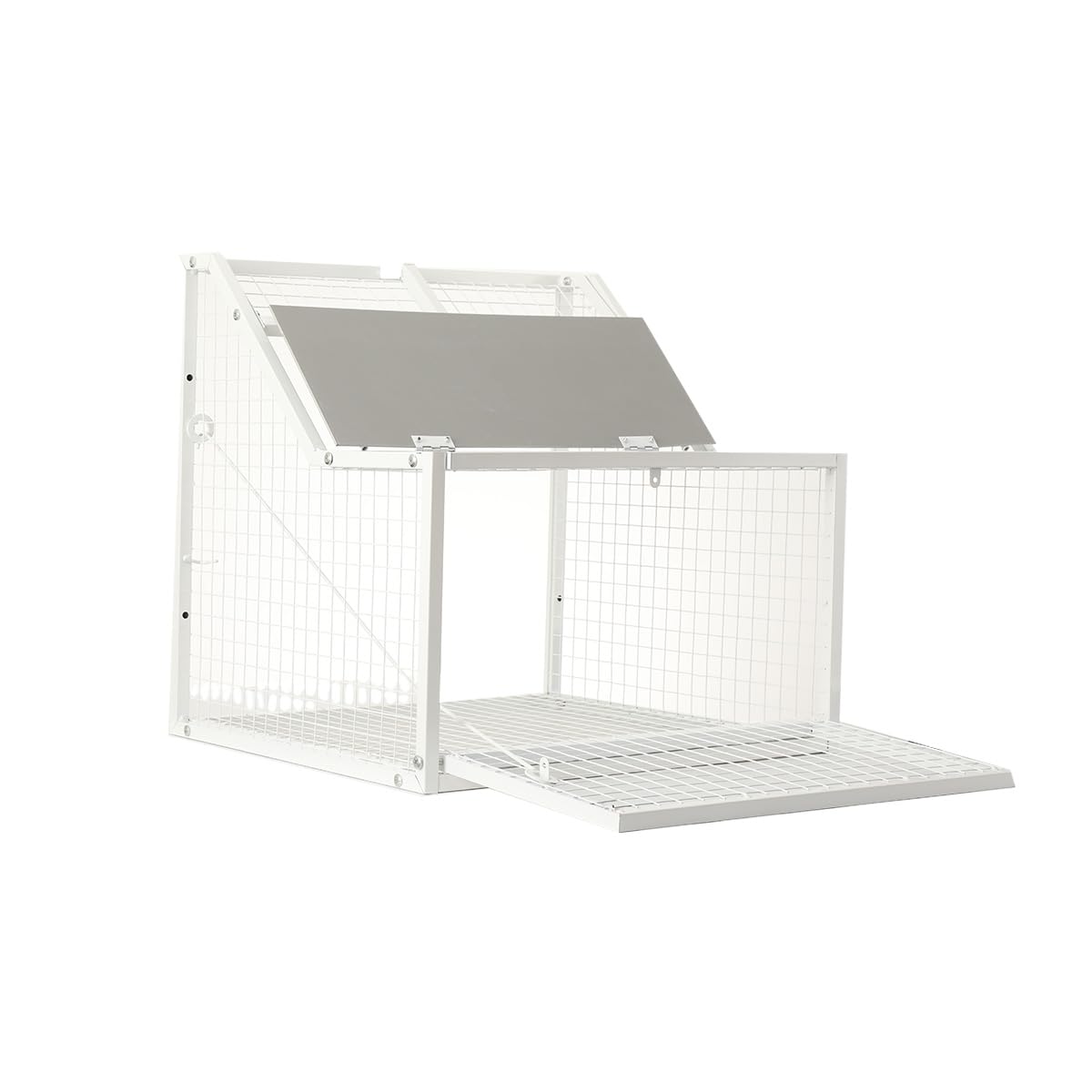Vogelkäfig Taubenkäfig Aus Metall Vogelvoliere Mit 4 Einlässe Und Abnehmbar Fallen-Tür Portable Brutkäfig Für Taube, Papageien, Sittiche Und Andere Vögel - 50 X 47 X 50 cm