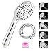 Produktbild Duschkopf, Redmoo 5 Modell Handbrause Hochdruck Spray, Wassersparend Brausekopf Handheld Duschbrause mit 1.5M Brauseschlauch und Teflonband