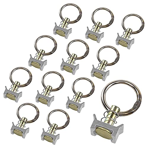 Pernos de amarre Riloer de aluminio para riel de carga, argollas de sujeción de 4lb