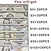 RLBIPROP 140 Pieces Prop Money Play Money Set, Fake Money for Pretend Play, Number, 20 Pieces per Denomination