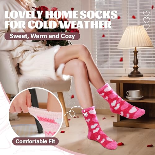 Image of Anlisim Fuzzy Socks for Women, Soft Comfy Cozy Fluffy Thick Winter Warm Fleece Slipper Socks