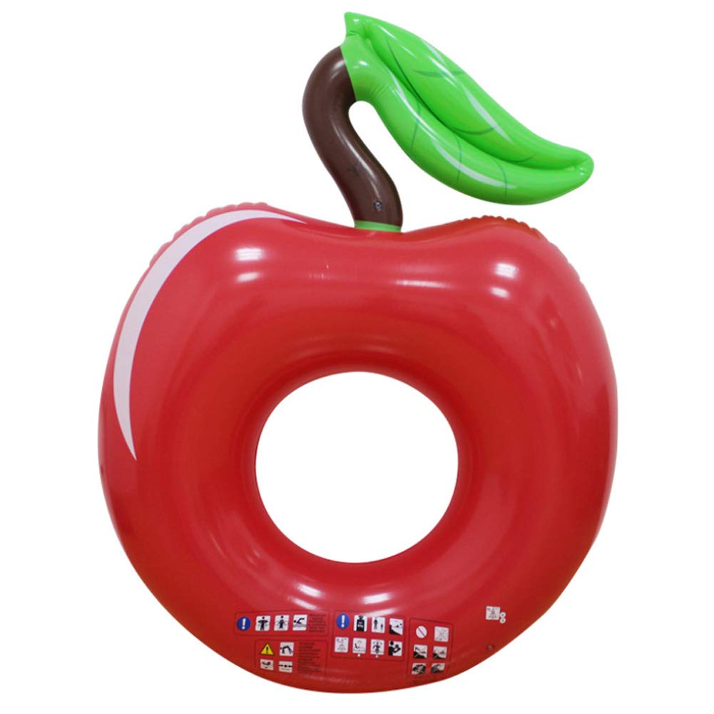 Anillo de natación de Cereza Gigante, Flotador de Piscina Inflable de Manzana de 120 cm, colchón de Aire para Adultos, Tumbona de Playa, Juguete de Fiesta de Agua-Red
