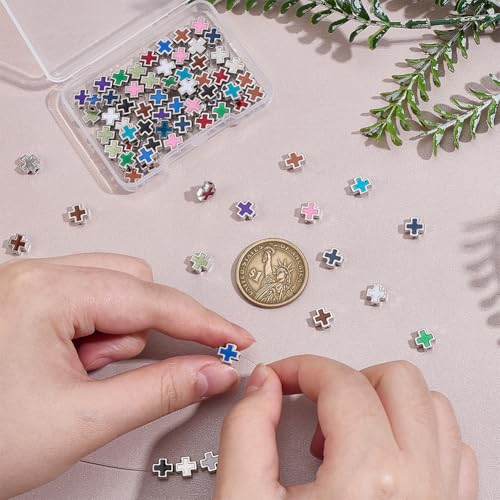 Perles en forme de croix en métal pour fabriquer un chapelet unique à offrir - 3