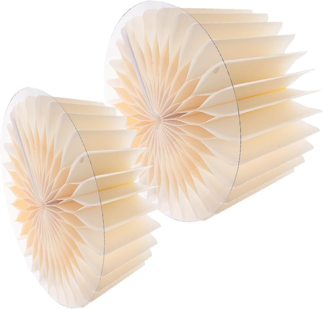 2pcs White Cylinder Pedestal Stand Set for Party and Wedding Decor, Folding round Cake Display Columns with 30cm Diameter and 20cm/40cm Height, Paper Dessert Table Backdrop Stands