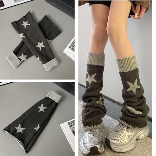 XEPST Lolita Leg Warmers Harajuku Leg Warmers Kawaii Leg Warmers Lolita Knit Leg Warmer Socks Gothic Leg Cover Kawaii Boot Socks Winter Ankle Socks for Women Girls3