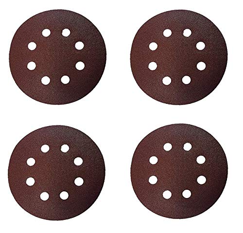 Image of Inditrust 40pc Round Sand Paper Sanding Disc for Orbital Sander 5-Inch - P60, P80, P100, P120