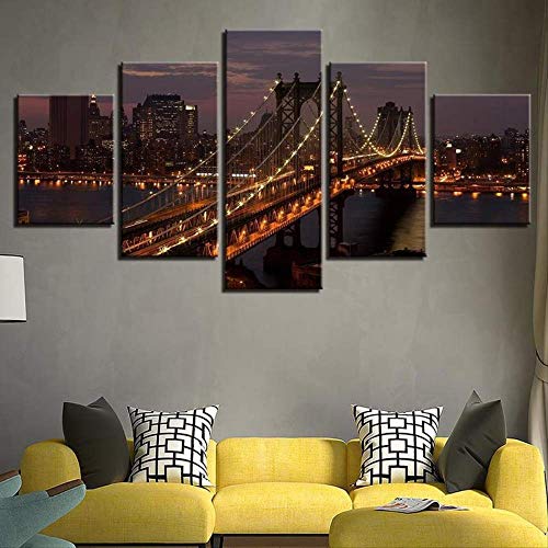 Lienzo de Nueva York multipanel para renovar paredes vacías sin recargar el ambiente 4