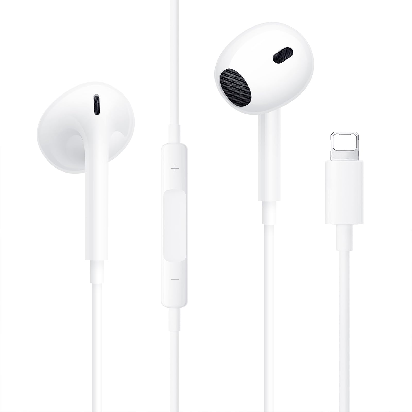 Auriculares In Ear para iPhone,Cascos con Aislamiento de Ruido Soporte Control de Volumen de Llamadas,Compatible con iPhone 14/14 Pro/13/13 Pro/12/11 Pro/7/8 Plus/XS/XR/X Soporta Todo el Sistema iOS - 1