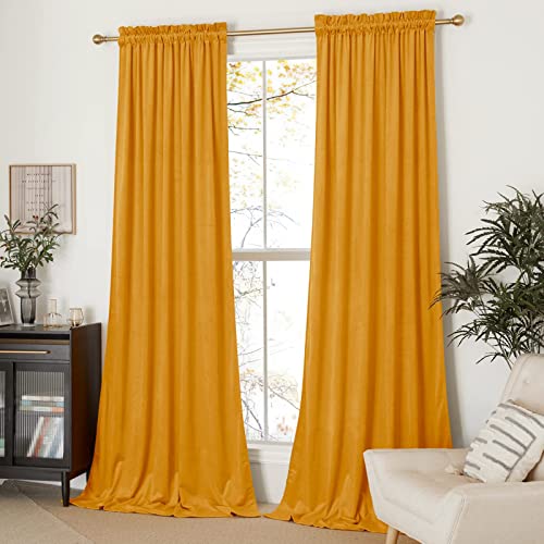 Buy NICETOWN Gold Velvet Curtains, Room 