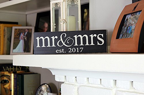 Local Artist Mr And Mrs Est 2017 Wooden Sign For Wedding Perfect Wall Decor For Master Bedroom #TOP1