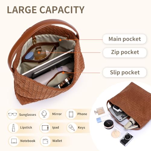 Bolso de hombro tipo tote de gamuza para mujer miniatura 7