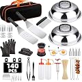 ACMETOP 137PCS Griddle Accessories Kit, Stainless Steel Grill Tools Set for Blackstone and Camp Chef, Professional Flat Top Grill Spatula Set for Men Women Outdoor BBQ and Camping