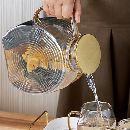 Pichet en verre de qualité supérieure avec couvercle inox durable