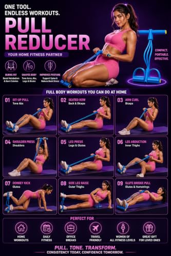 Image of Pull Reducer Bands 4 Tubes Body Pedal Exerciser Yoga Crossfit Exercise, Arm Exercise, Body Building Training Men and Women