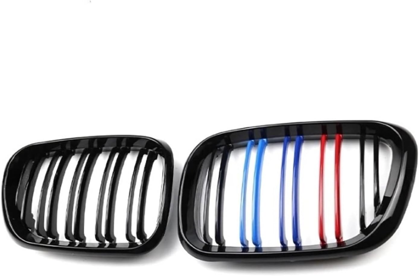 Car Glossy Black Grill Front Kidney Grille Compatible With BMW X5 E53 Pre-LCI 1999 2000 2001 2002 2003 Dual Slats Double Line Grills(2.Black with 3 Color)