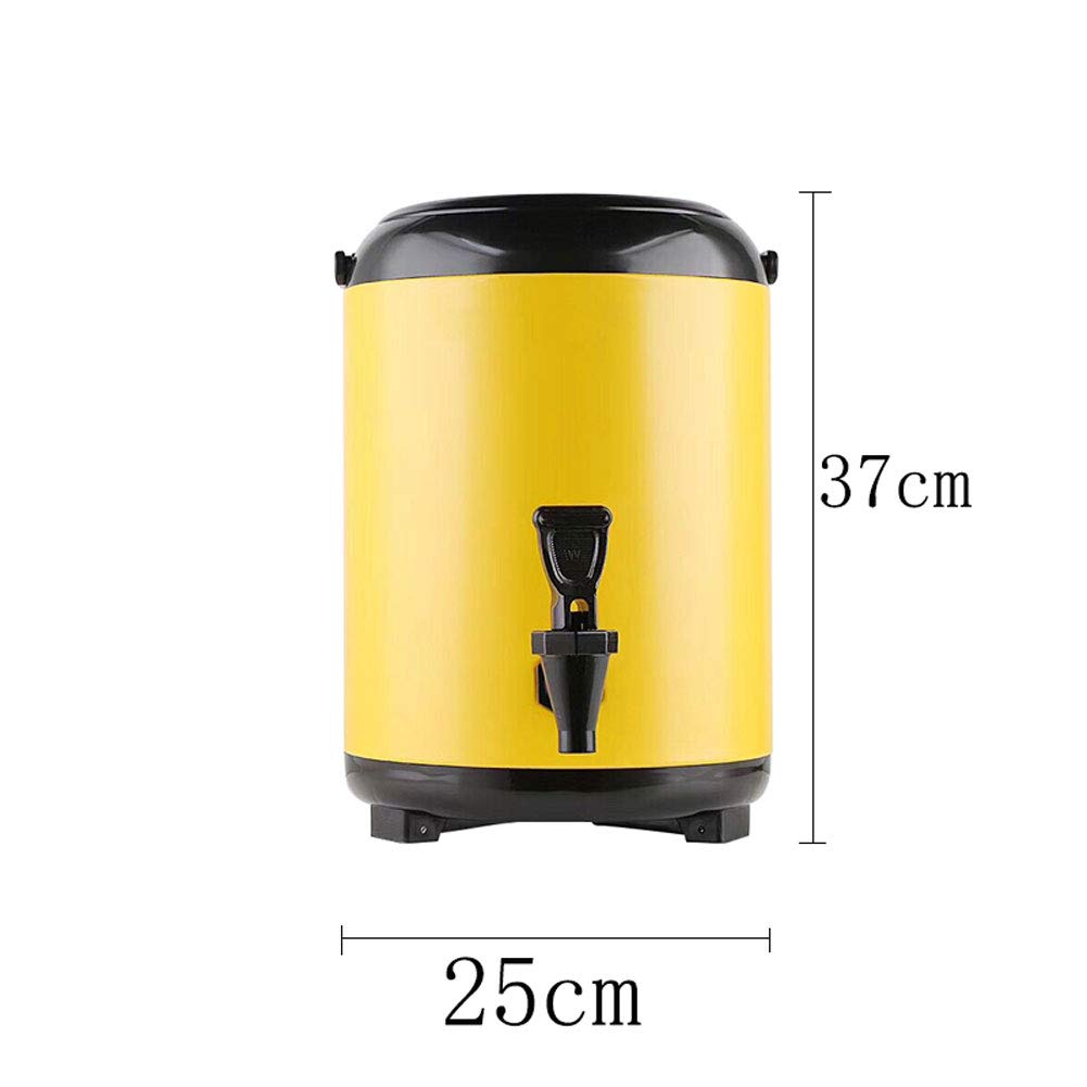 Bollitore 8L/10L Doppio Strato Secchio Tè Calda e Fredda Bevanda Barile Casa & Uso Commerciale 304 Inless Acciaio Mantiene Beves Caldo & Fresco