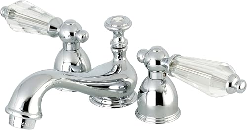 Kingston Brass KS3951WLL Wilshire - Grifo de baño mini extendido, 4-12 pulgadas de alcance de boquilla, cromo pulido