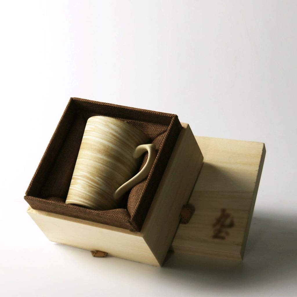 Kaffeetasse 10.8 oz Marmor Muster Keramik Tassen mit Holzdeckel und langer Griff Löffel Porzellan Kaffee Milch Tee Cups Büro Reise Cup for Frauen Liebhaber Freunde Geschenke Teetasse(With gift box)