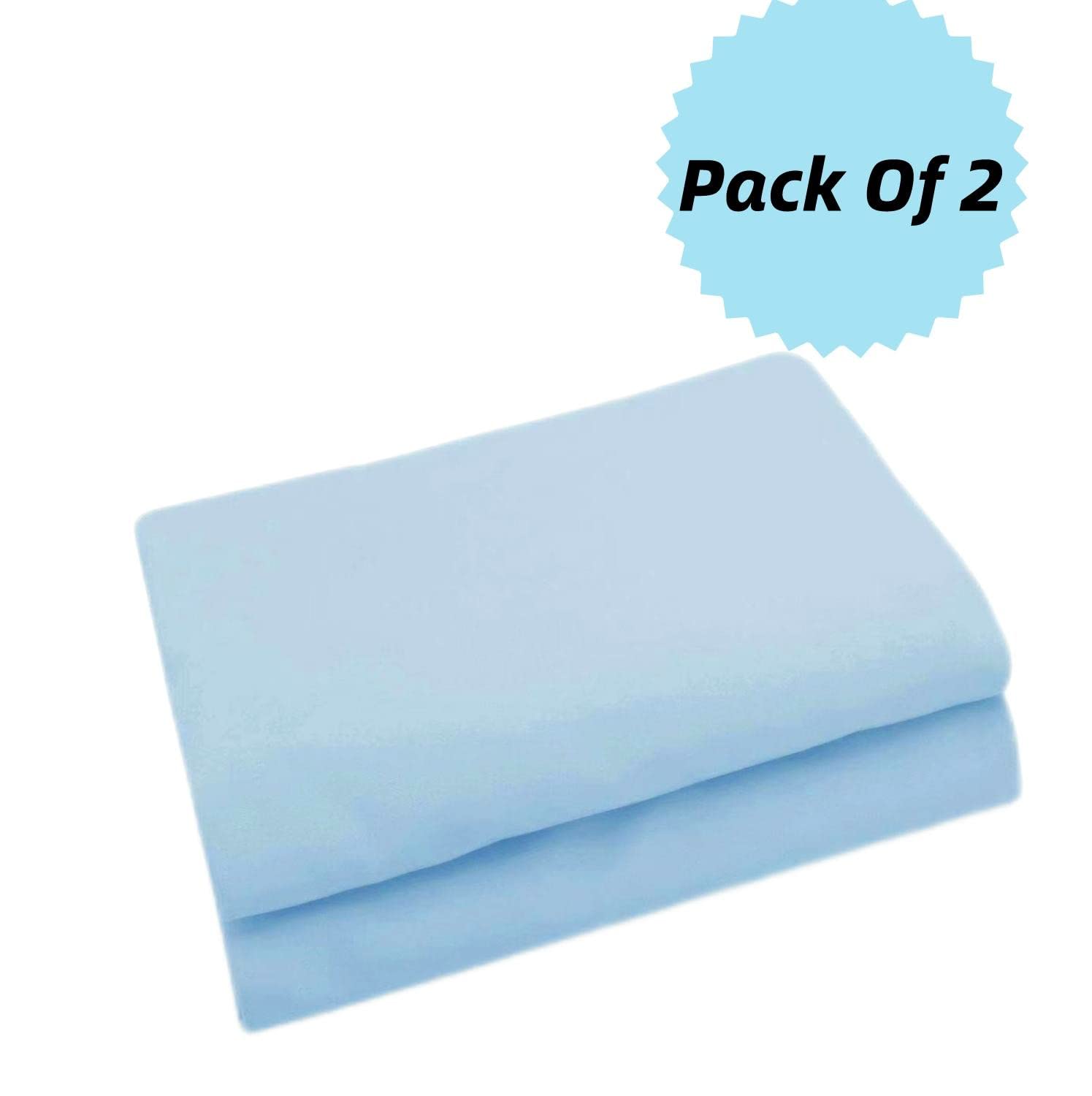 Lot De 2 Draps-Housses 100x70 Cm - Coton Doux Pour Lit Bébé, Adaptable Et Facile à Laver
