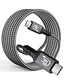 Charge rapide PD3.1 jusqu’à 240W: Ce cable thunderbolt 4 prend en charge la charge rapide Power Delivery 3.1 jusqu’à 240W (48V/5A). Compatible avec 180W, 140W, 100W, 60W, 45W et autres puissances. La puce intelligente E-Marker ajuste automatiquement le courant et la tension pour assurer une charge stable et protéger la batterie