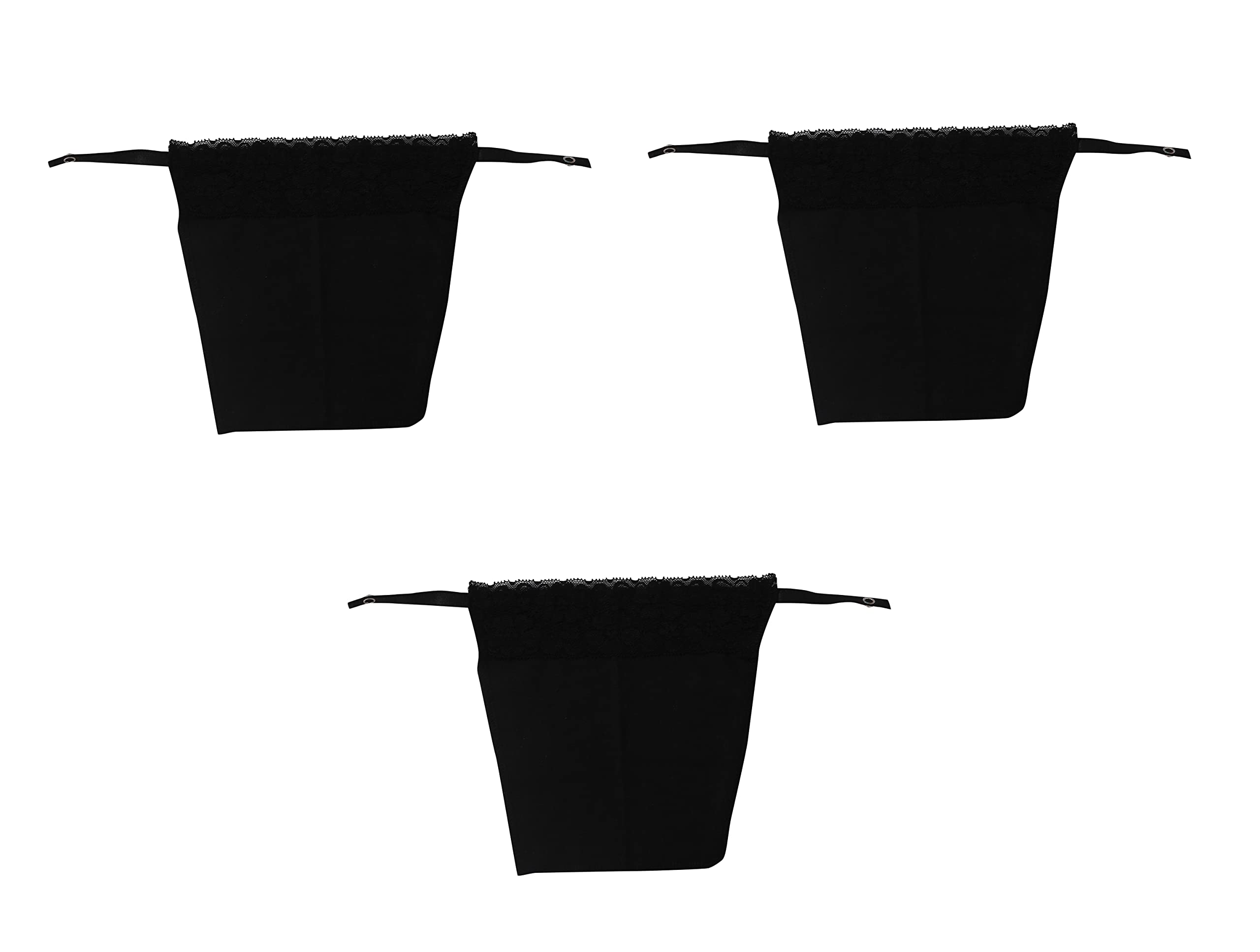 GLAMORAS Cotton Clip On Camisole for Women Mock Lace Deep Neck Cleavage Cover Up Inner Cami Secret Slip for Women | Free Size