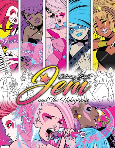 Jem Coloring Book: Glamorous Singer Coloring Pages with Music Group Characters, Stylish Outfits, and Creative Performance Illustrations for All Ages image 2