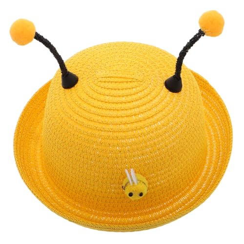 Beaupretty Girl Sun Hat with Adorable Bee Pattern Breathable Cap for Boys and Girls Uv Beach Hat Fun and Cute Design for and Family Activities Yellow