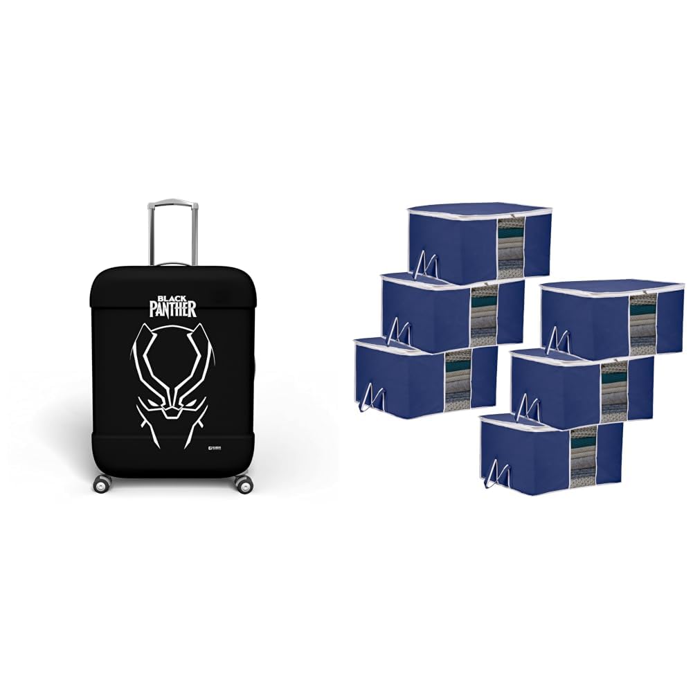 Kuber Marvel Black Panther Luggage Cover | Underbed Storage Bag-image-6