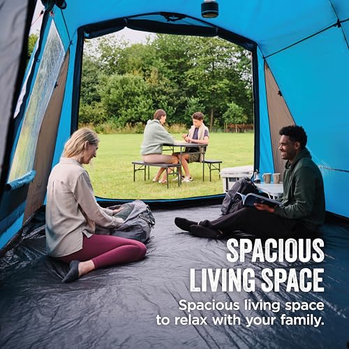 Coleman Fastpitch Victoria Falls 4 Tent | Quick 2 Minutes Setup | 2 Bedrooms|Compact 4 Man Tunnel Tent | 4 Person Family Tent | Festival and Camping Tent | 4500 mm Waterproof - Image 6