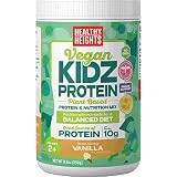 KidzProtein VEGAN Powder Shake Mix Canister (Vanilla) by Healthy Heights - Good Protein Nutritional
