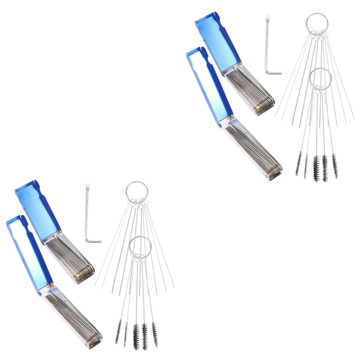 Kit de nettoyage pour carburateurs avec 2 ensembles de brosses et aiguilles