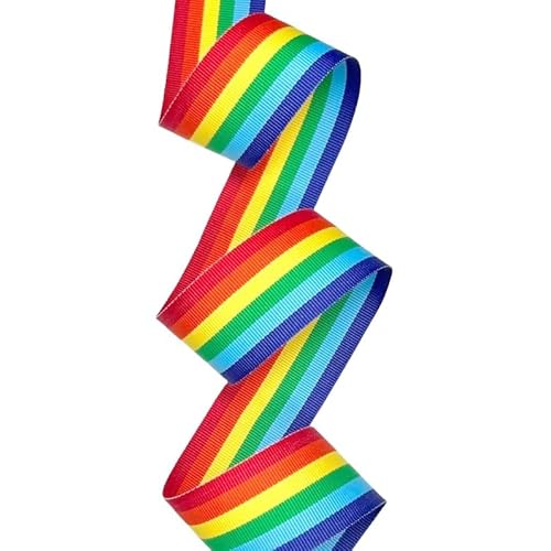 The Ribbon Factory ABCD 4.5cm Regenbogen Ripsband 20m